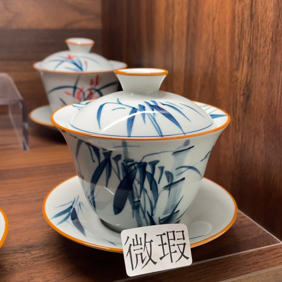 微瑕釉下彩纯手绘