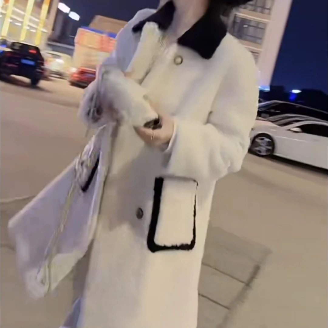 68时尚穿搭冬季新款复古撞色外套女装气质网红