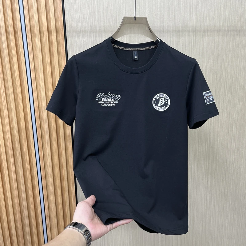 高品质男版夏季新款休闲潮牌短袖打底衫时尚百搭圆领潮流印花上衣