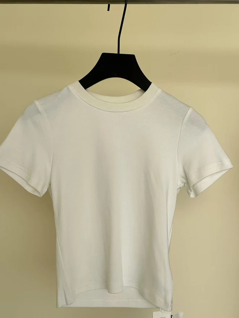 【AnnG】G30101  春夏欧美风卡戴珊圆领短袖弹力T恤