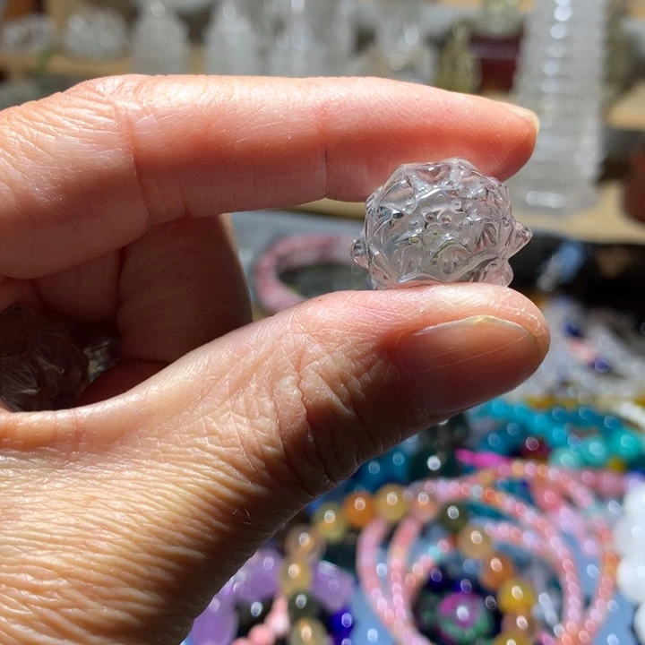 水晶珠宝半成品未镶嵌莲花