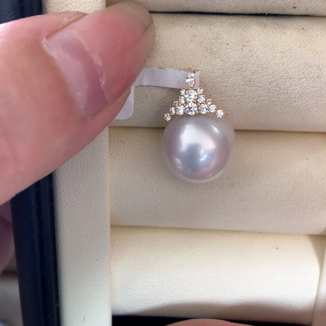 海水珍珠18K金镶嵌颈饰