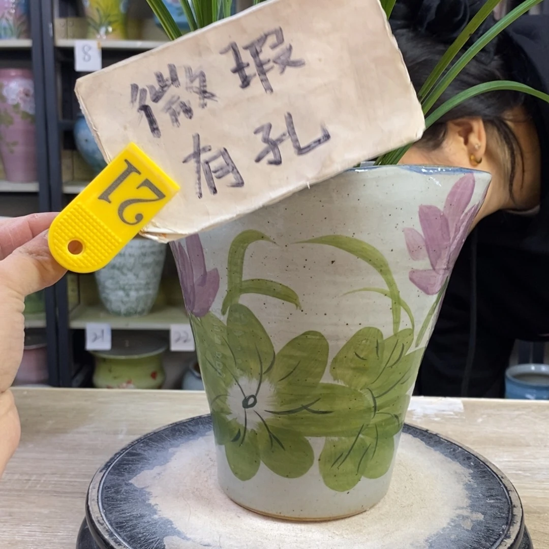 景德镇手工手绘陶瓷花盆