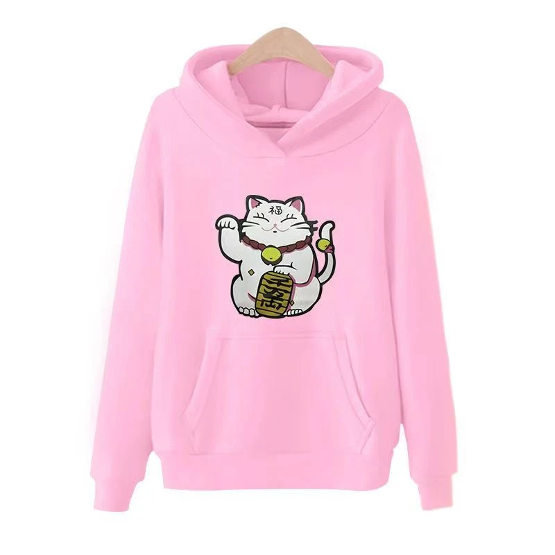 （芹芹）带帽休闲卫衣春秋款颜色图案随机