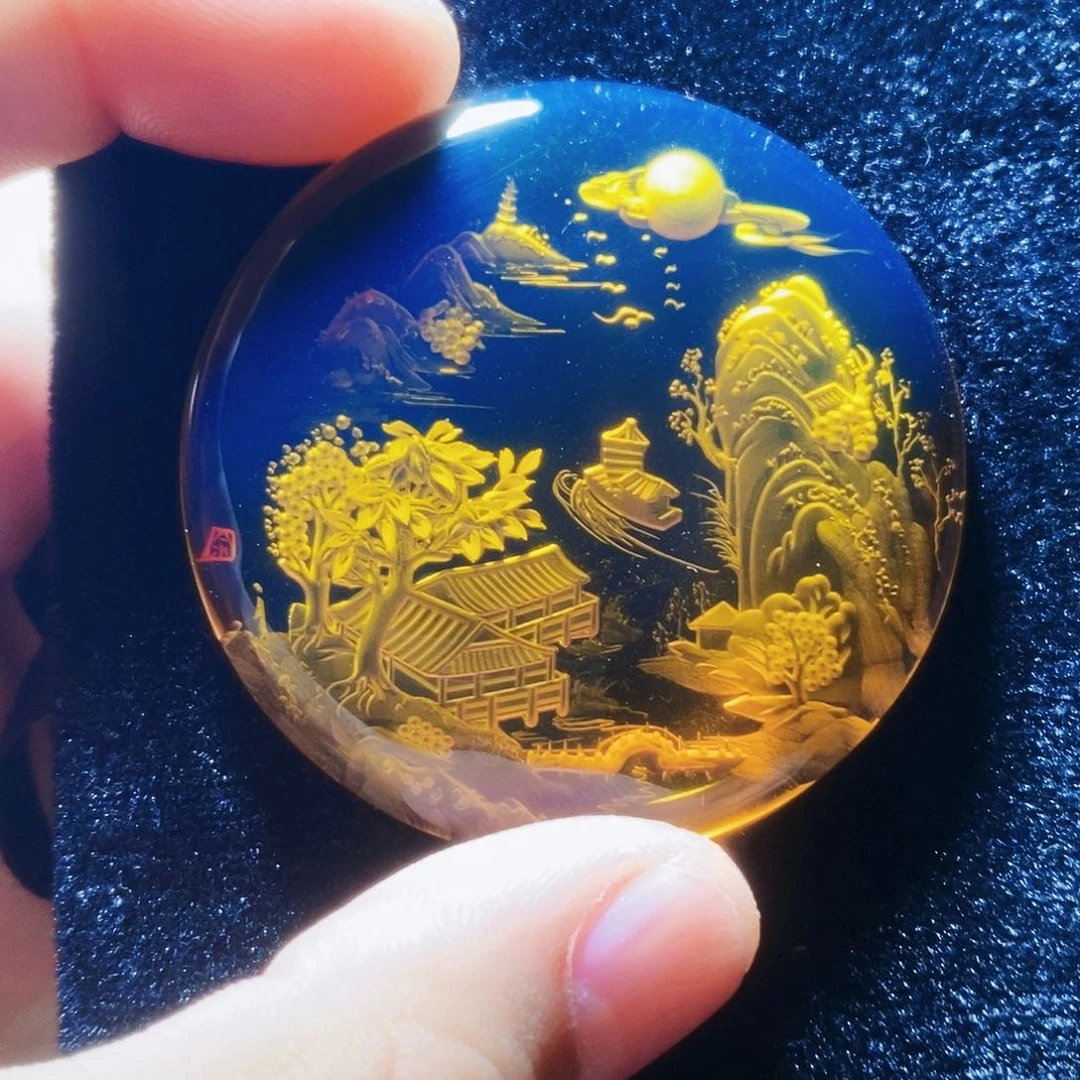 【闪购商品】蓝珀颈饰未镶嵌蓝珀阴雕