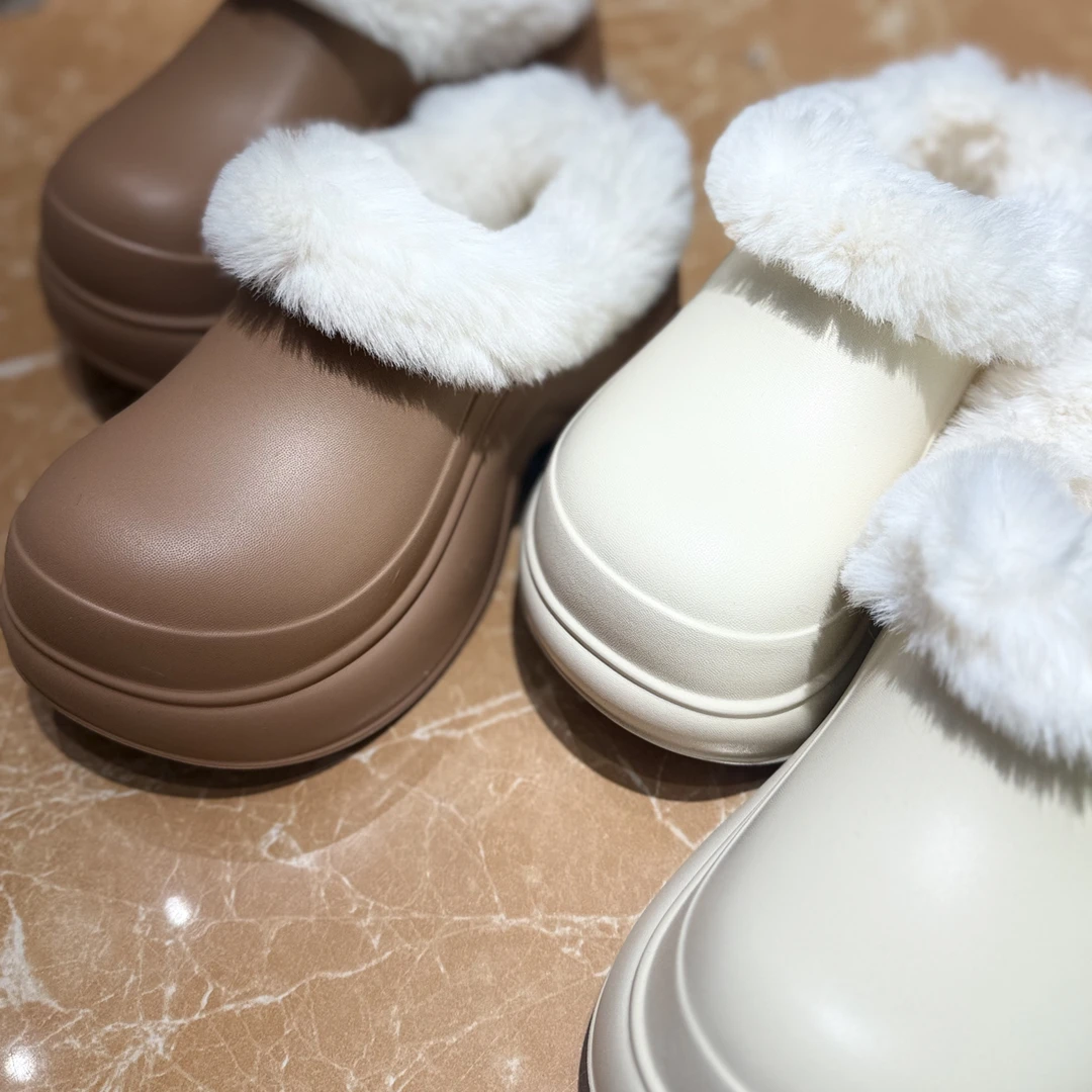 豆丁家防水毛毛拖鞋