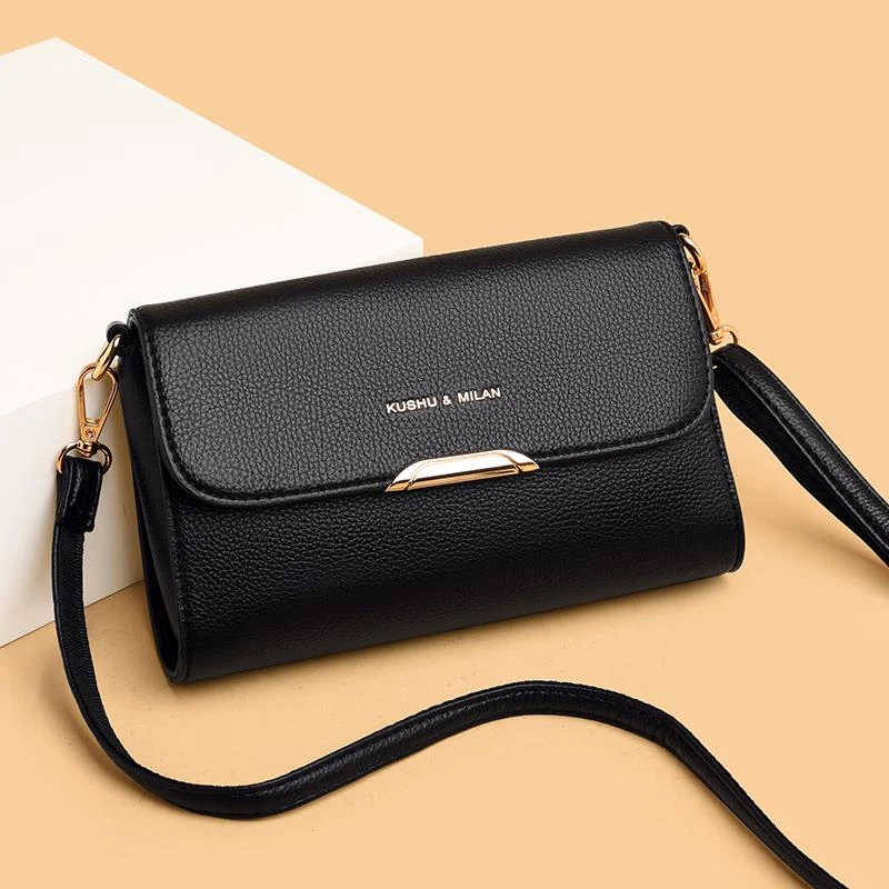 袋鼠女包2025新款时尚简约单肩斜挎包中年妈妈包真皮手机零钱包