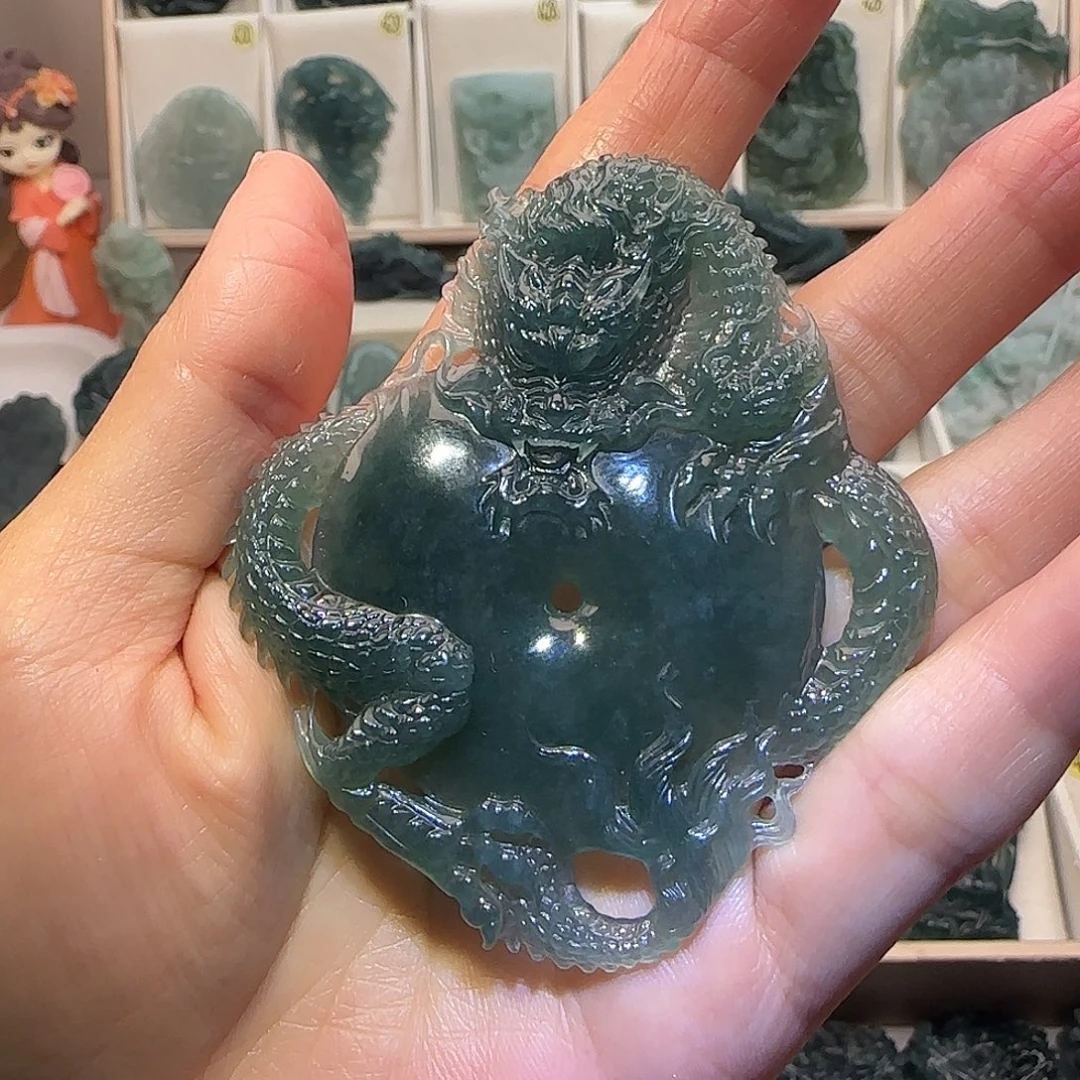 定制翡翠未镶嵌大威天龙翡翠定制