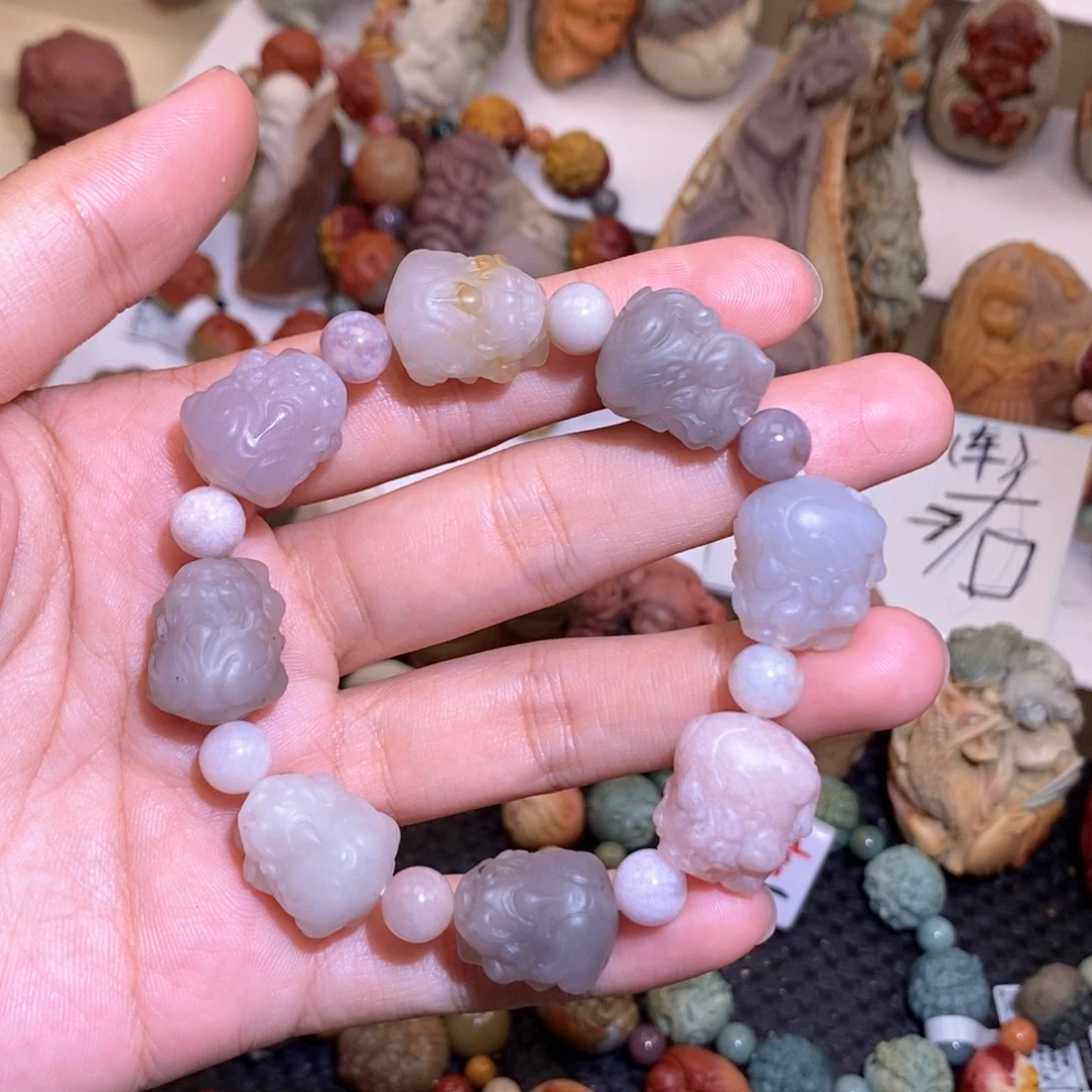 石英质玉（阿拉善玉）未镶嵌手链