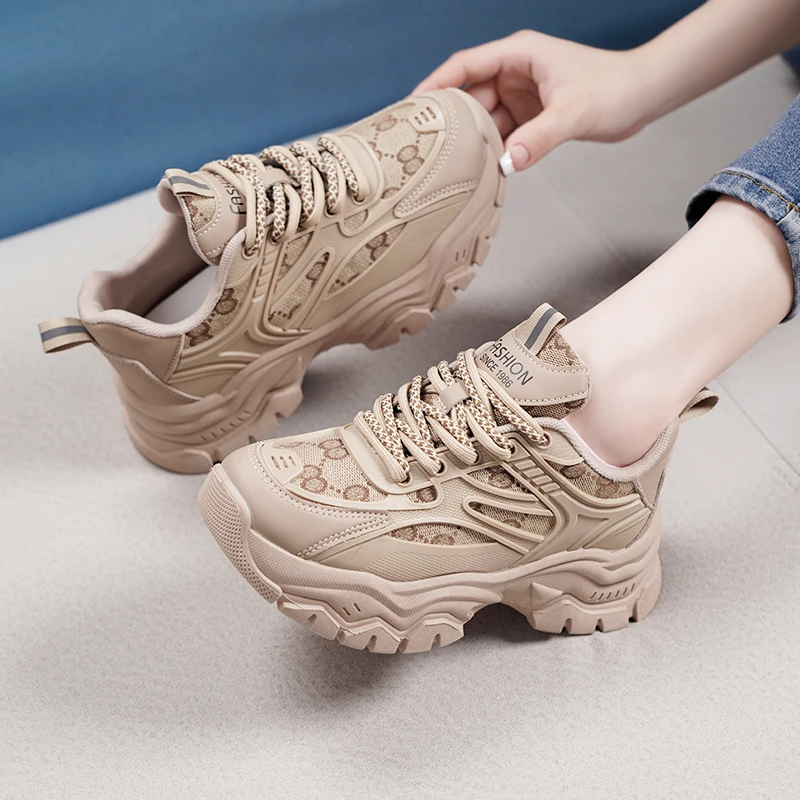 品牌女鞋百搭厚底时尚春季新款老爹鞋韩版