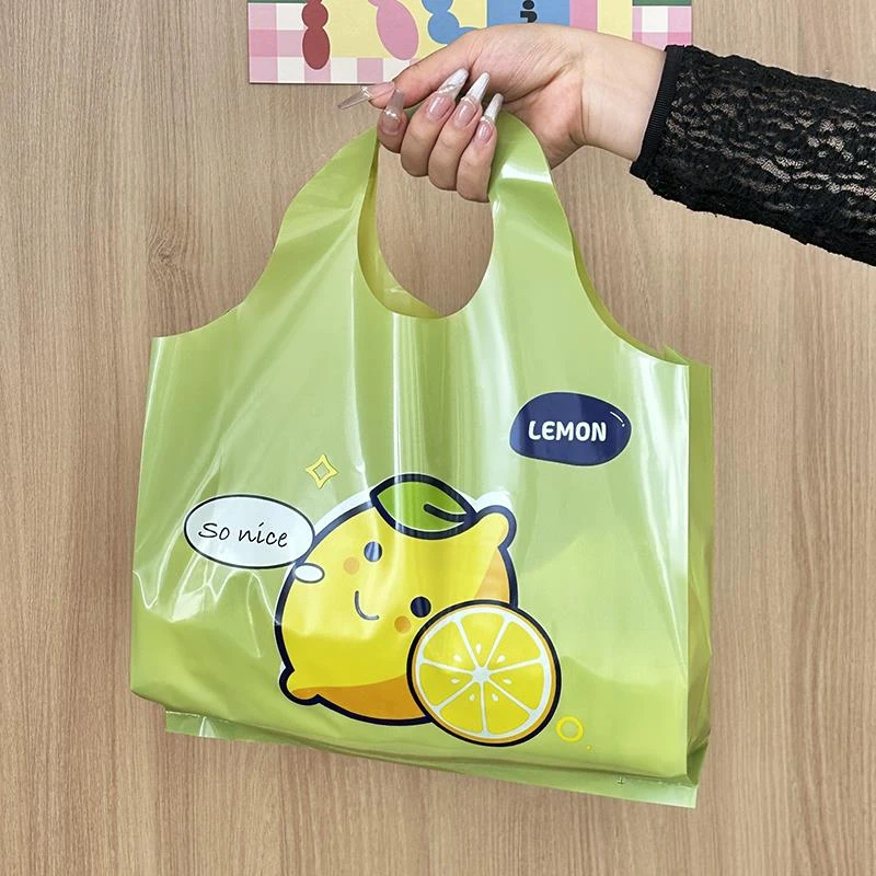 上班通勤手提袋卡通可爱打包袋加厚水果包装袋礼品袋购物袋家用