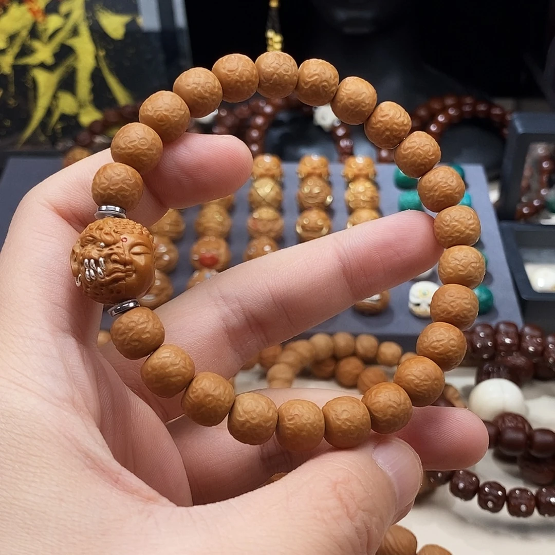 猴头核桃吊坠纯手工 顶工波澜