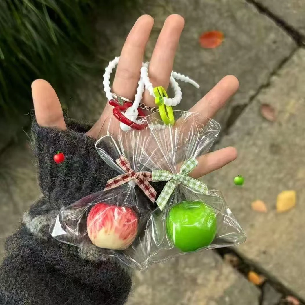 【艺凡】情人节一袋苹果挂件一颗苹果平安送给情侣闺蜜手机挂件