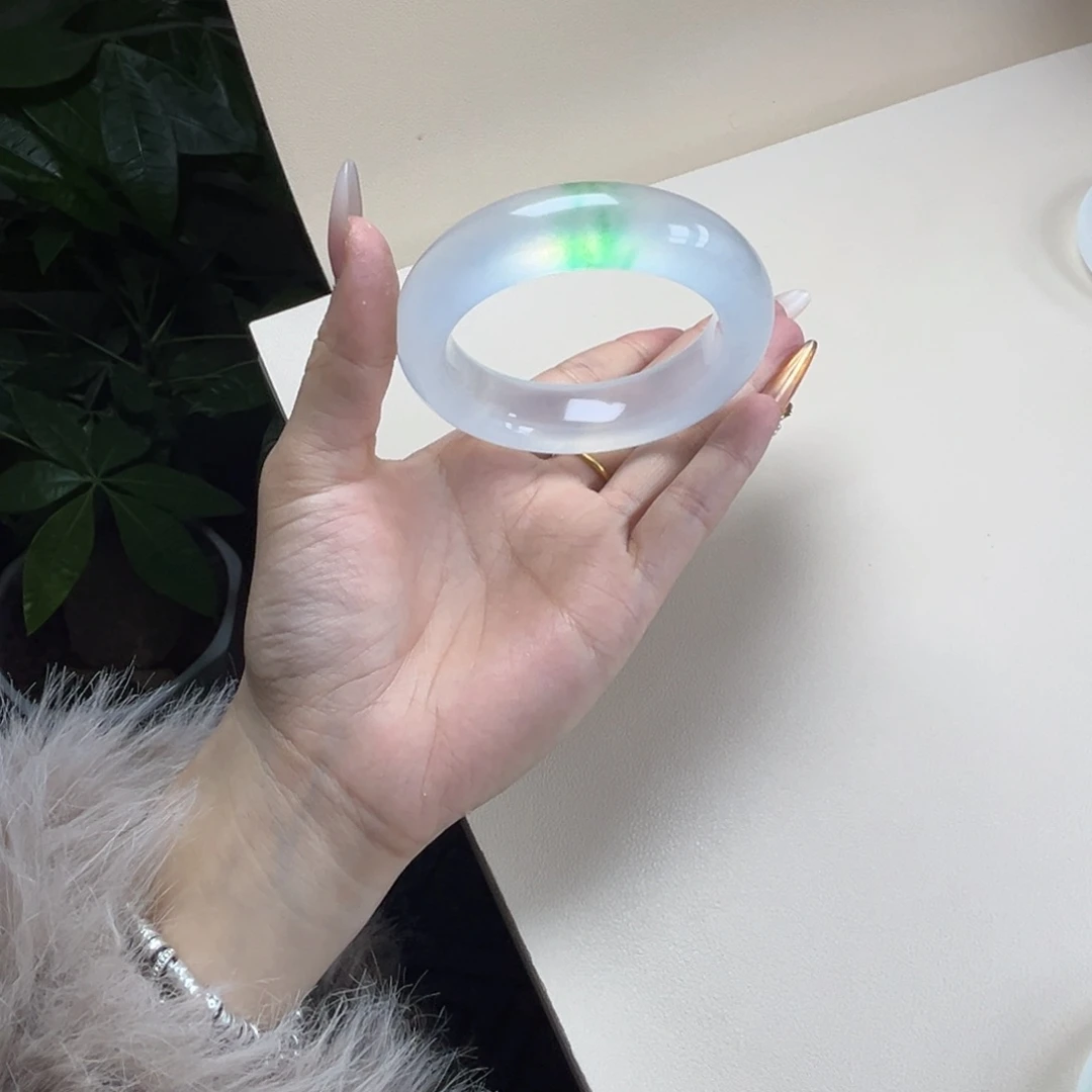 半***妖玉时尚飘花手镯58半妖