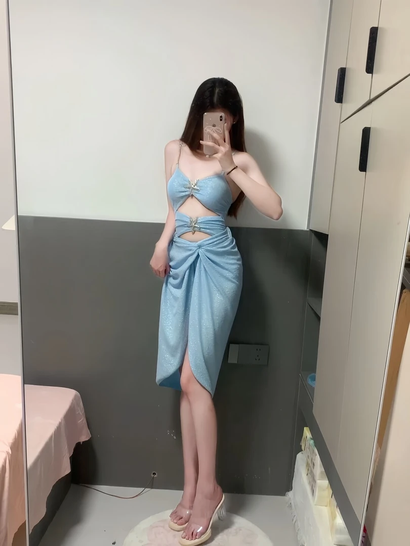 【深海人鱼姬】梦幻高级质感海岛度假性感连体长裙泳衣比基尼ins