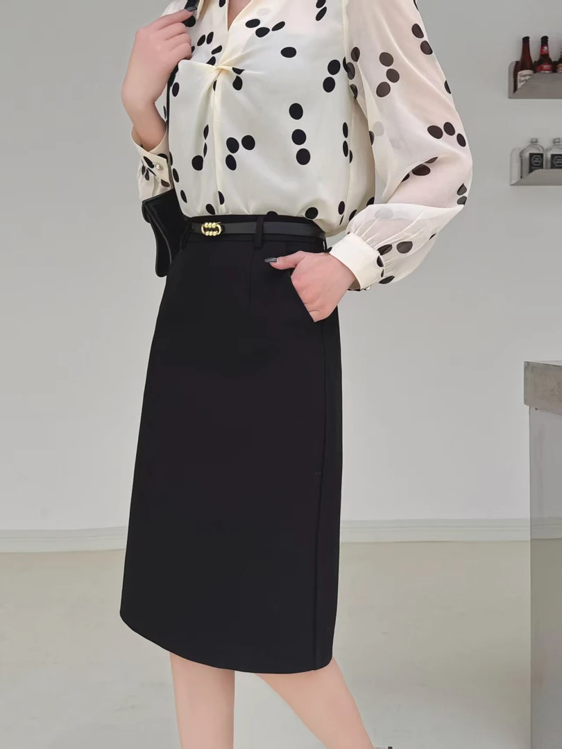 新款春款显瘦直筒裙8810