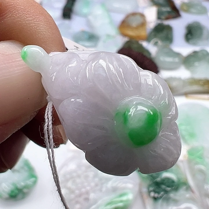 颈饰未镶嵌翡翠缅甸翡翠吊坠