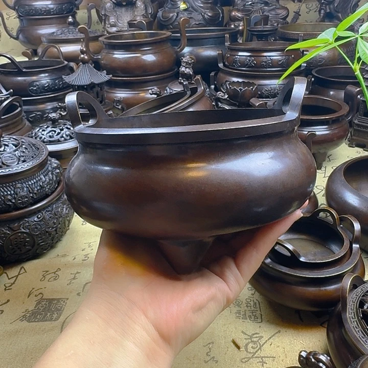 黄铜巧耳炉17口素面