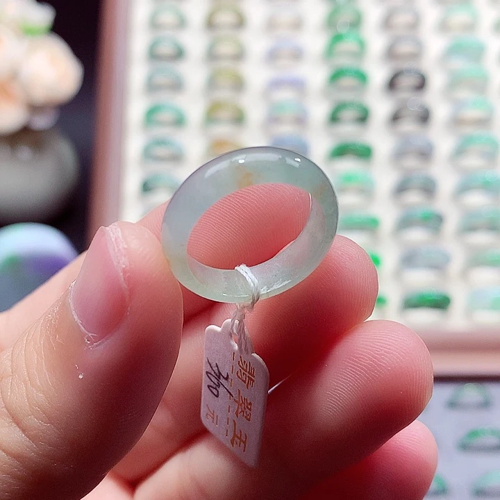 翡翠未镶嵌戒指14-15号