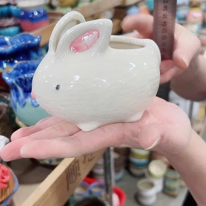 有孔.凑满10元发货多肉陶瓷花盆！