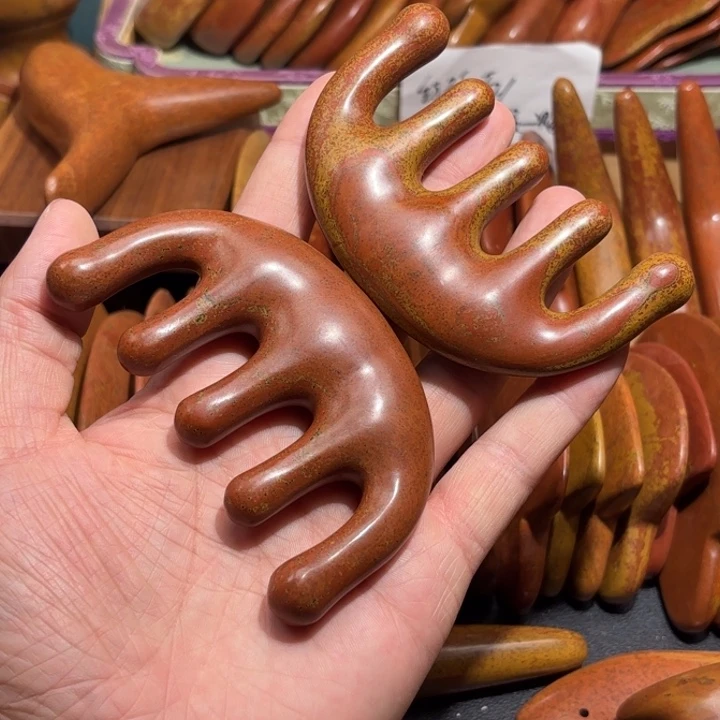 红砭石精品款五齿梳