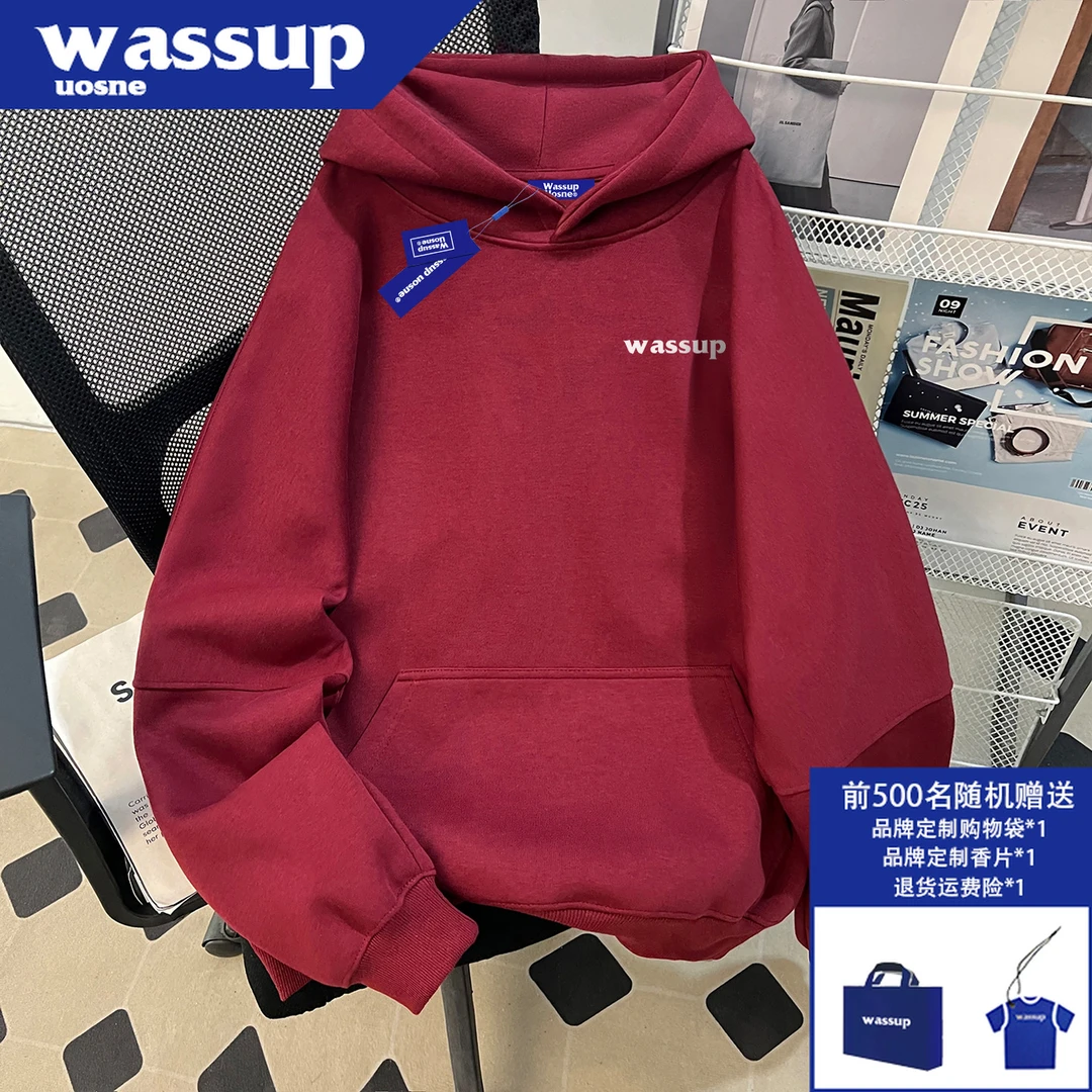 美式复古廓形连帽卫衣男2025新款oversize高街痞帅硬挺慵懒风外套