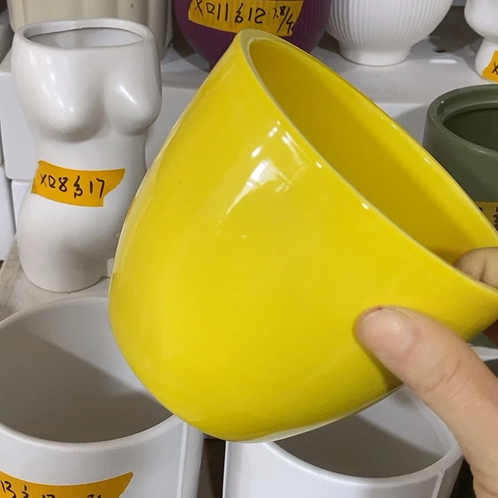 陶盆有孔 瑕疵针孔漏釉介意勿拍外口 13外高11