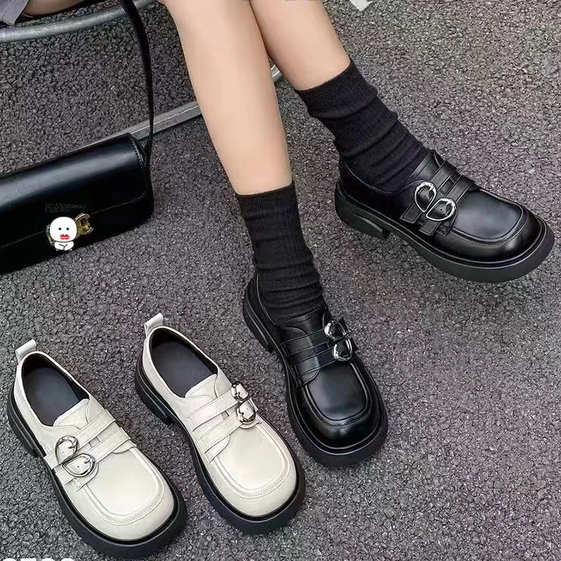 春季时尚小皮鞋英伦风软底舒适百搭款乐福单鞋180-6263