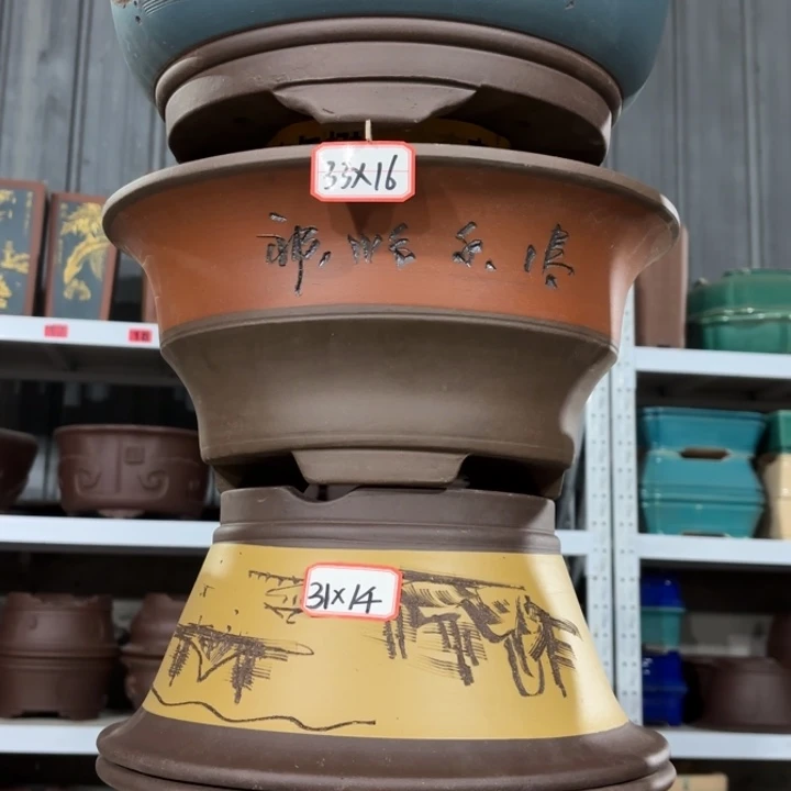 紫砂花盆   100-4。