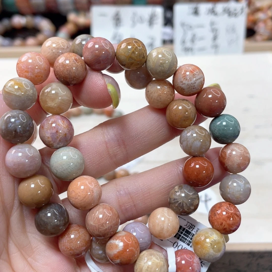 硅化珊瑚（珊瑚玉）手链未镶嵌T*250