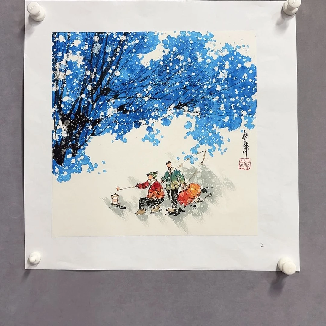 国画亲笔手绘放心去藏