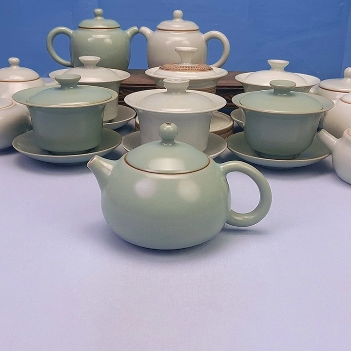 壶仿古青绿釉西施壶原矿原釉原产地