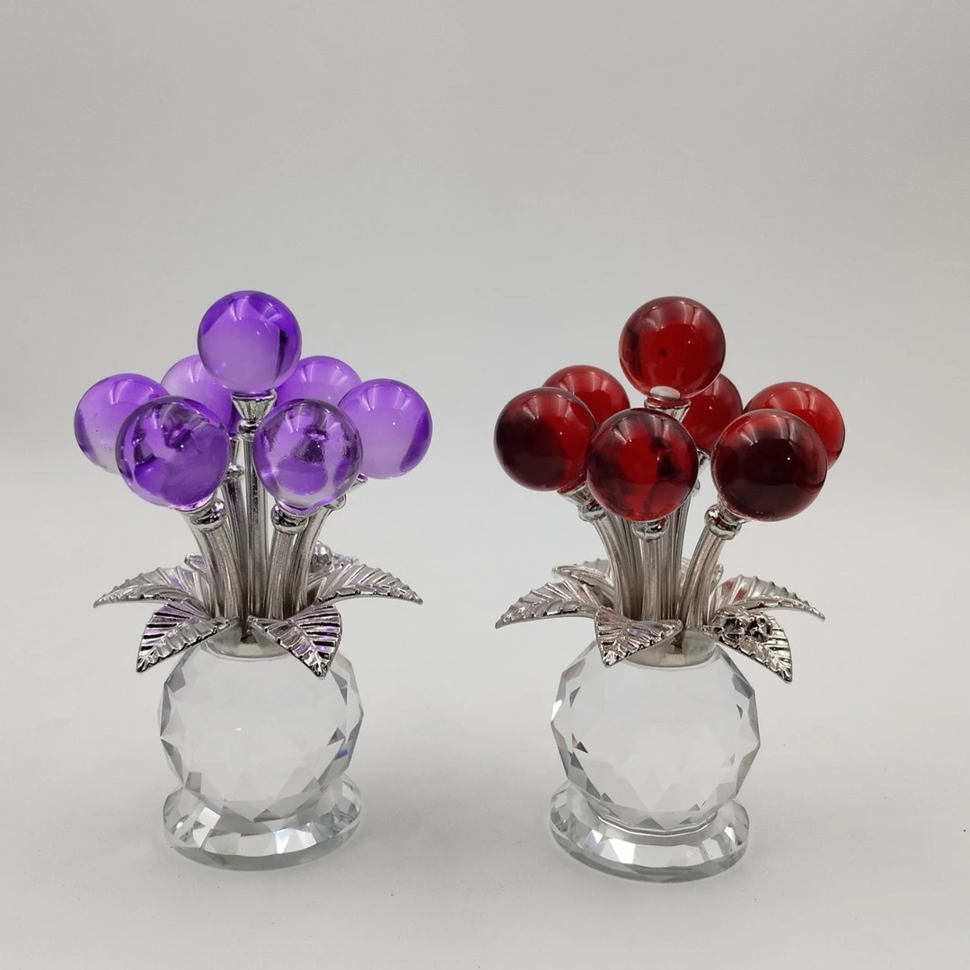 新款7头小水晶球家居装饰工艺品摆件创意礼物送女友生日纪念