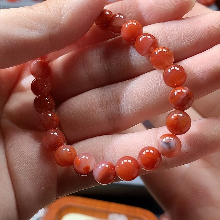 南红玛瑙未镶嵌手链