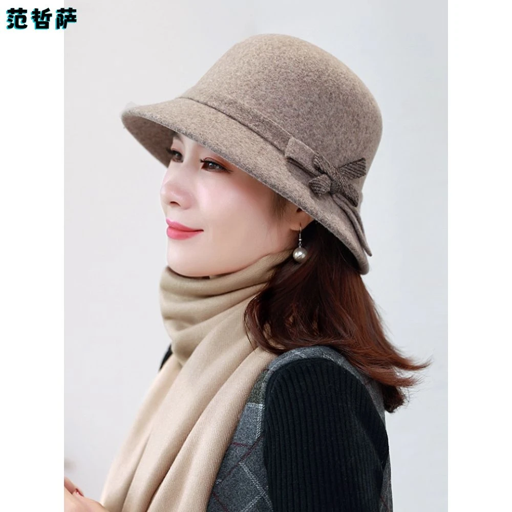 新款加厚妈妈帽冬季气质保暖中年女冬天韩版时尚洋气中老年人帽子