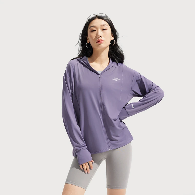 【速干凉爽防晒】李宁秋季新品防风防晒服健身女户外运动服AFDVE46