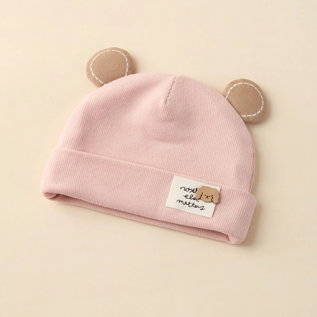 婴儿帽子秋冬季宝宝胎帽护囟门小月龄0到3个月新生儿女宝外出洋气