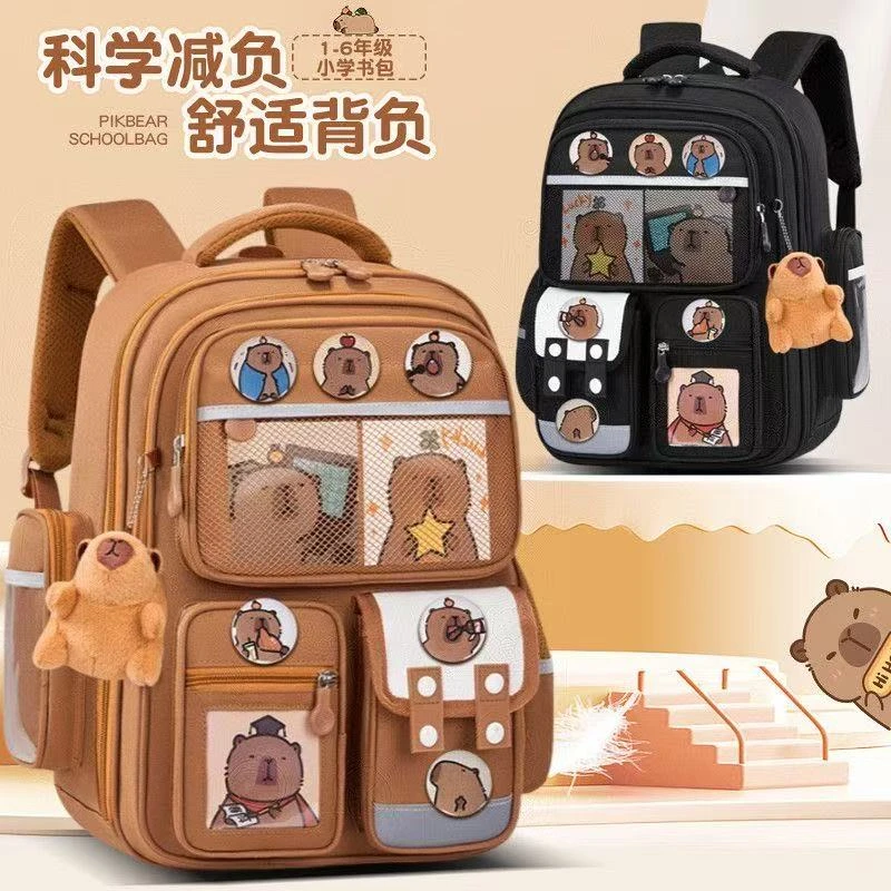 儿童书包小学生男女童韩版一二三四大容量轻便护脊耐脏双肩背包