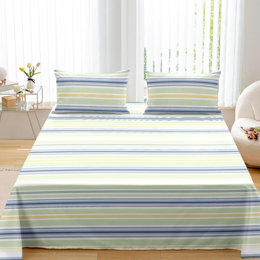 枕套一对【平行线】尺寸48×74CM老粗布 加厚轻奢凉感亲肤高档印花