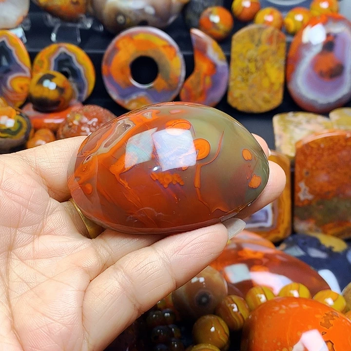 小***子玛瑙/玉髓合金颈饰