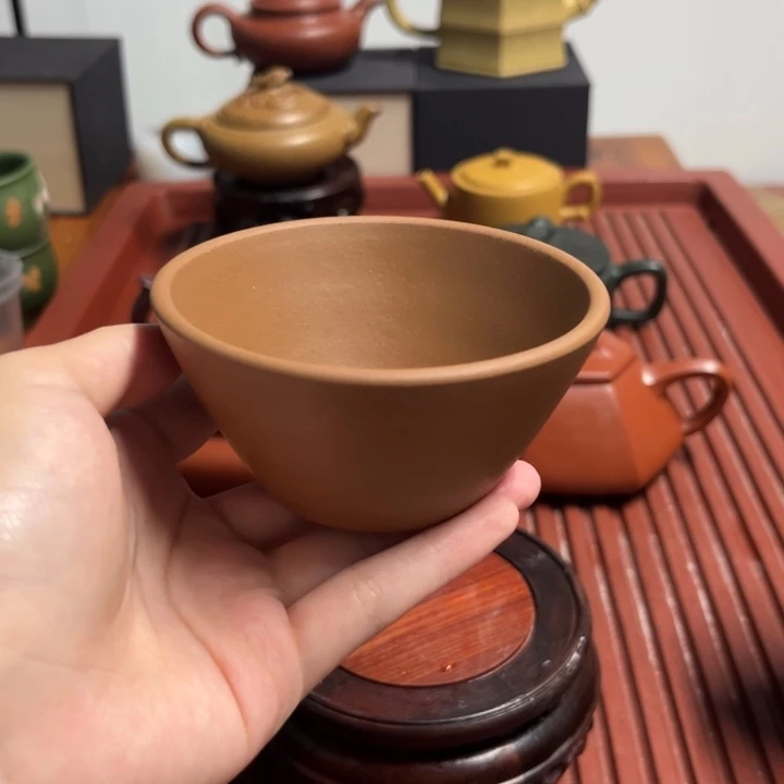 紫砂主人杯金降坡