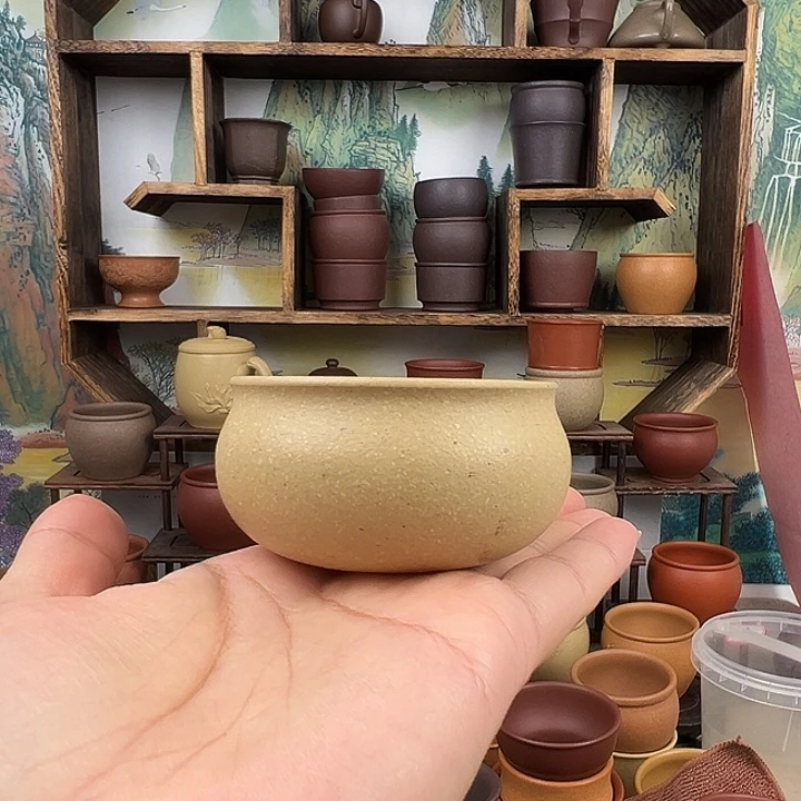 紫砂茶杯拙器甄选，纯原本矿。