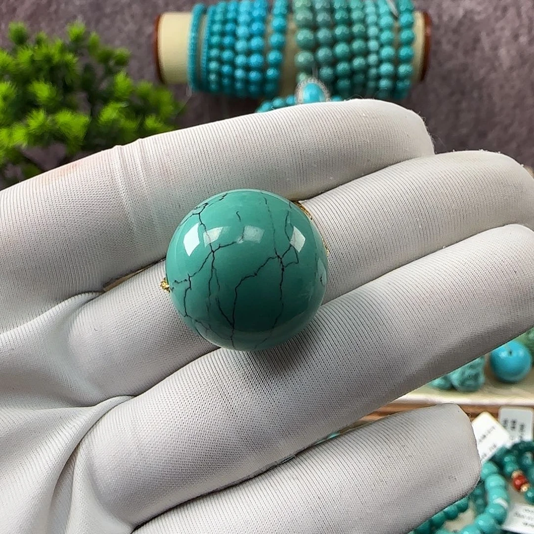 绿松石未镶嵌吊坠(不含链)19mm+