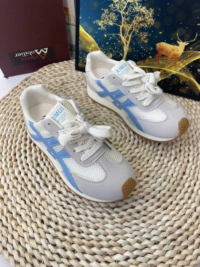 2025夏季新款时尚百搭透气德训鞋爆款潮流网面女鞋镂空