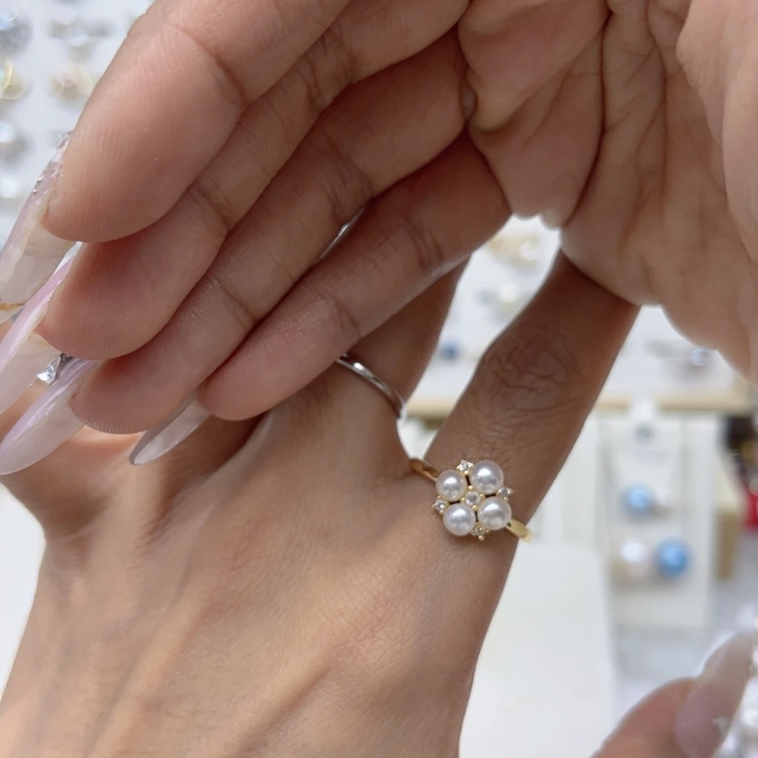 @****戒指淡水珍珠合金