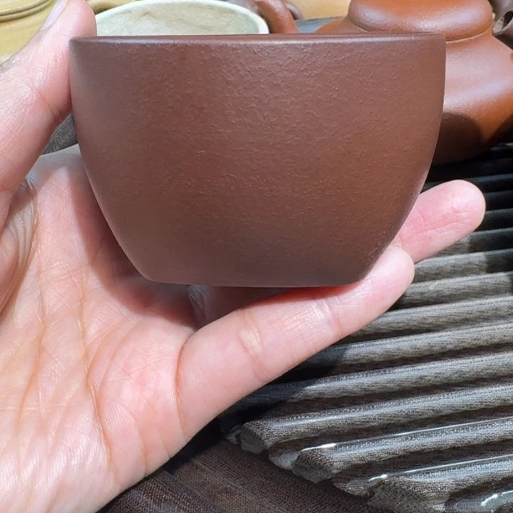 紫砂茶壶石红无添加80cc