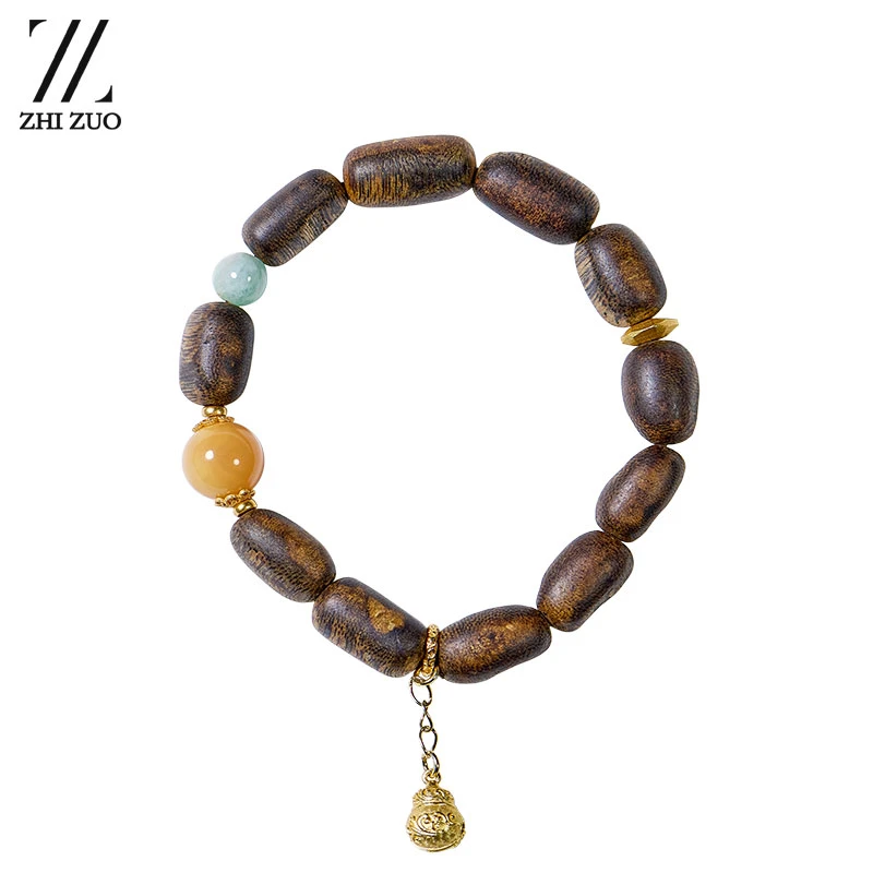 沉香ZHIZUO至作天然奇楠沉香手串女款文玩手链沉香手串100%真品