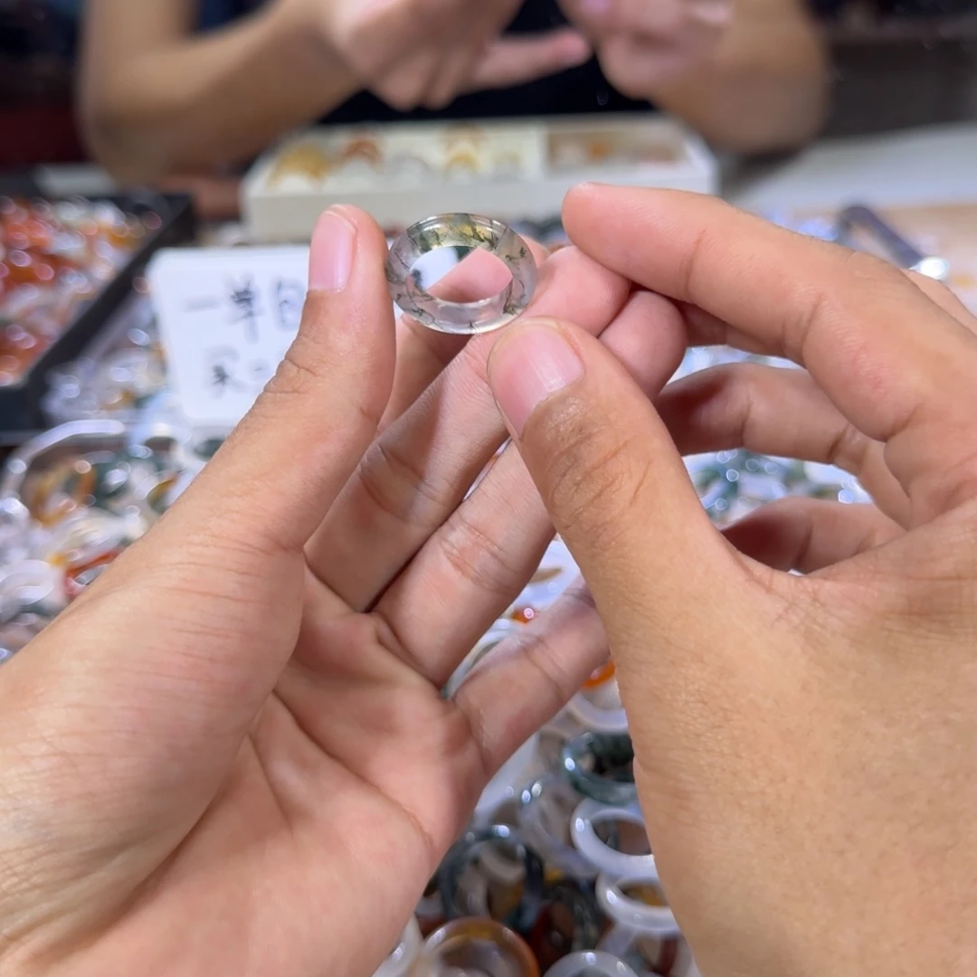 玛瑙/玉髓戒指未镶嵌87号12 圈有瑕疵买三送一