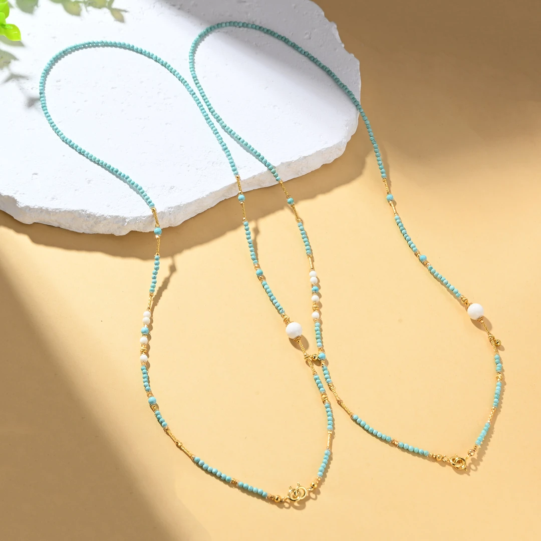 【婉葶珠宝】S925银绿松万能链（多样性发一）