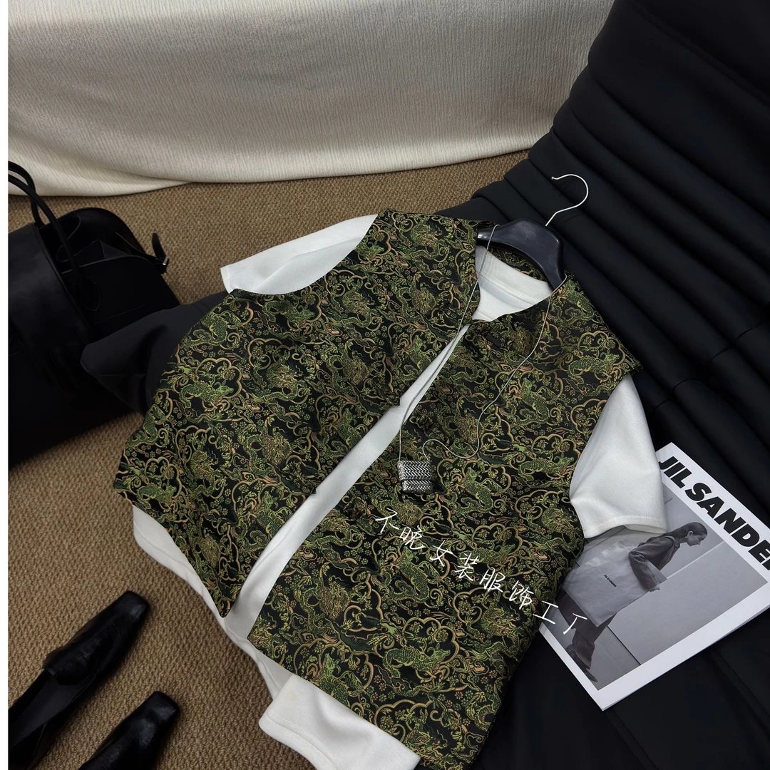 原创设计师款【第一感】四季百搭马甲小众调性休闲老钱风清冷感